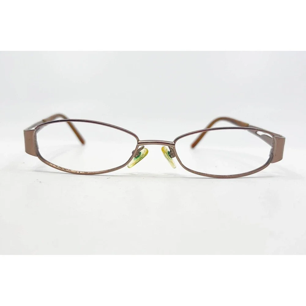 Jill Stuart Eyeglasses Women Brown Oval JS273-1 Metal Frames 49-16-130